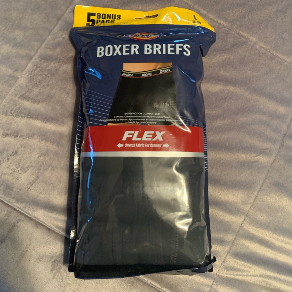 Dickies boxer briefs size large 5-pack